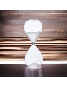 Glass hourglass Wedding favor Communion Baptism white sand height 12 cm