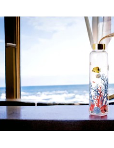 Flaschengeschenk aus kunststoffbeschichtetem Glas im Marine-Stil, nützliches Accessoire, 23,5 cm