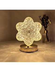 Bomboniera lampada fiore con base oro ideale per matrimonio tema natura o per ricorrenze dei più piccoli romantici