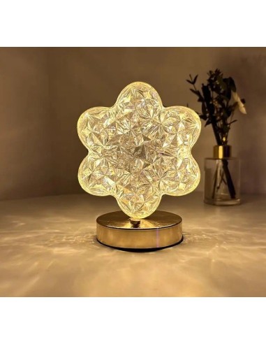 Bomboniera lampada fiore con base oro ideale per matrimonio tema natura o per ricorrenze dei più piccoli romantici