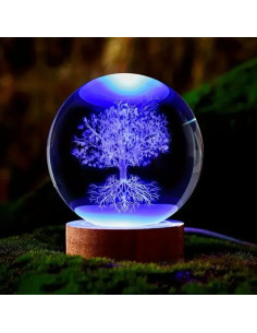 Bomboniera albero della vita originale lampada a led con colore luce a scelta 6x6x8 cm 2