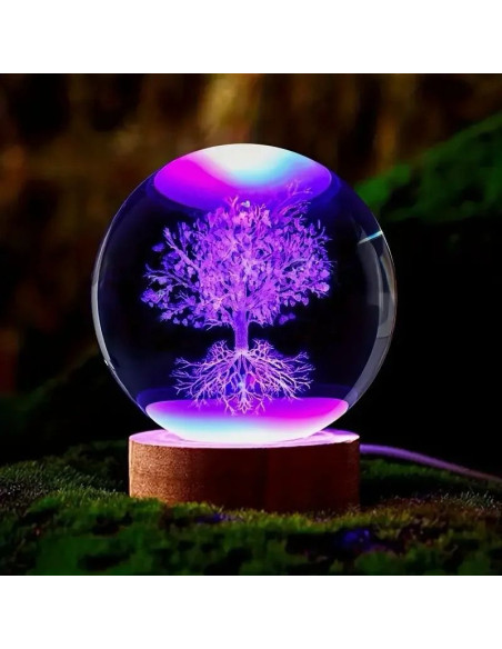 Bomboniera originale con albero della vita lampada led colore a scelta 8x8x10 cm Bomboniera originale con albero della vita lampada led colore a scelta 8x8x10 cm