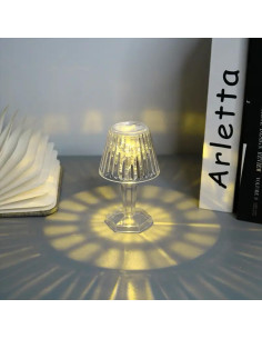 Faveur de mariage ou gadget mini lampe de table LED aux chandelles lumière chaude 12 cm