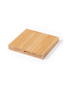 Bomboniera per matrimonio utile set di coltelli da formaggio in astuccio di bambu 2
