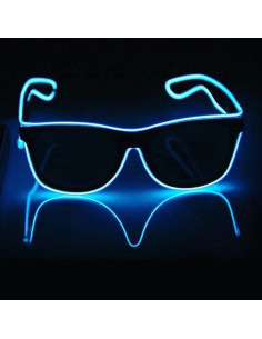 Occhiali luminosi con luce fissa o lampeggiante per festa party Gadget 2