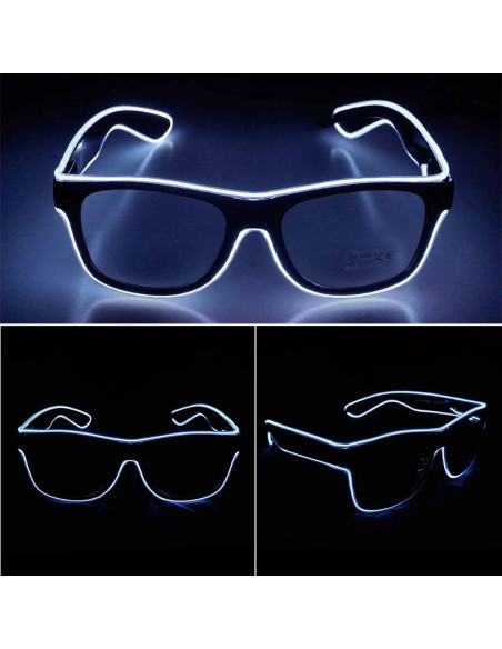 Occhiali luminosi con luce fissa o lampeggiante per festa party Gadget Occhiali luminosi con luce fissa o lampeggiante per festa party Gadget