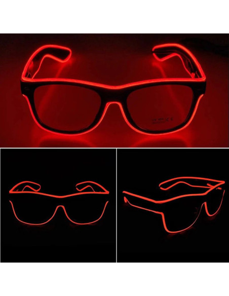 Occhiali luminosi con luce fissa o lampeggiante per festa party Gadget Occhiali luminosi con luce fissa o lampeggiante per festa party Gadget
