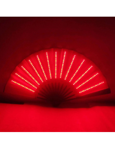 Ventagli Luminosi a LED Rosso Accessorio Perfetto per le Tue Feste
