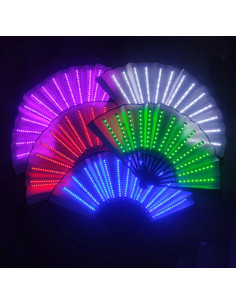 Ventagli luminosi colori assortiti con luce a led per illuminare la tua festa