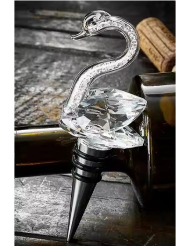 Bomboniere Tappo per bottiglia con cigno di cristallo utile originale ed elegante