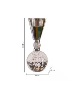 Chandelier en cristal pour mariage, élégant bougeoir pour mariage, hauteur 14 cm 2