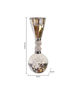 Bomboniera Candelabro di Cristallo Elegante H 16,6 cm  per Matrimonio allestimento nozze 2