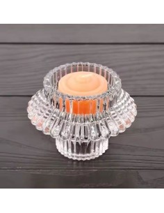 Kreativer Kerzenständer Bomboniera aus Glas 6x9 cm Edles Design für Hochzeit
