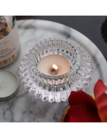 Creative Glass Candle Holder Bomboniera 6x9 cm Elegant Design for Wedding Creative Glass Candle Holder Bomboniera 6x9 cm Elegant Design for Wedding