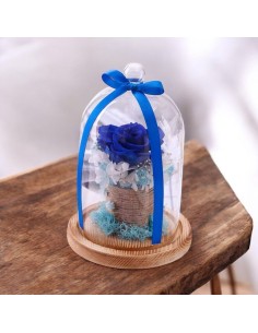 Cloche en verre avec rose éternelle préservée : un cadeau prestigieux et un cadeau de fête