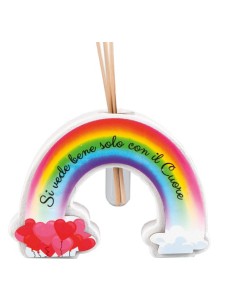 Bomboniera Profumatore Arcobaleno LINEA RAINBOW Si vede bene solo con il cuore