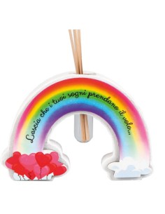 Bomboniera Profumatore Arcobaleno LINEA RAINBOW Lascia che i tuoi sogni prendano il volo