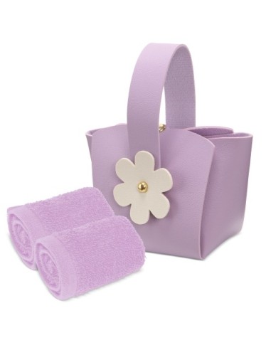 Set 5 Borsine con Asciugamano “Juliette” 30x30 cm Idea Regalo Natale Anniversari ed Eventi Aziendali