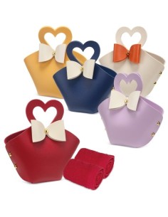 Set 5 Borsine con Asciugamano Coquette 30x30 cm  Gadget Aziendali Centri Estetici e Idee Regalo