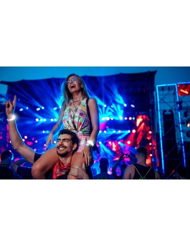 Silicone Bracelet with White LED Lights, Party Gadget Accessory for Events and Discos