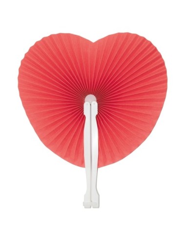 Ventaglio in Carta a Forma di Cuore Rosso Gadget Romantico per Matrimoni, Feste ed Eventi