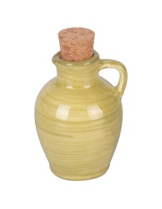 Oliera Anfora Verde Chiaro 95 ml con Tappo in Sughero Bomboniera Utile ed Economica