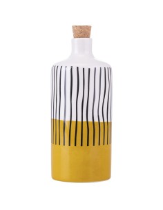 Oliera Moderna in Ceramica Bicolore 866 ml con Tappo in Sughero Design Elegante e Funzionale