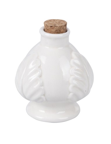Oliera Pumo Pugliese Bianca 120 ml in Ceramica Bomboniera Utile, Elegante ed Economica