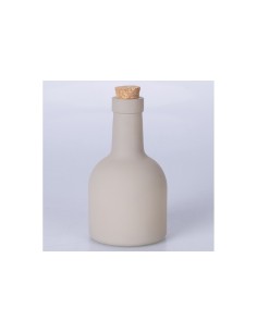 Oliera Bomboniera Grigio Perla Pedro Matt 340 ml in Ceramica con Tappo in Sughero