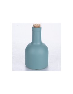 Oliera Bomboniera Verde Oceano Pedro Matt 340 ml in Ceramica con Tappo in Sughero