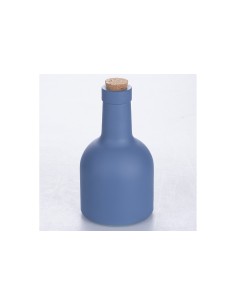 340 ml blaue Keramik-Ölmenage mit Korkverschluss: Elegantes Hochzeitsgeschenk und Tischaccessoire