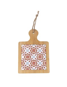 Planche à découper en bois 29 x 20 cm avec motif carreau rouge : un cadeau pratique pour la cuisine et la table