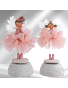 Carillon Fatina Spiritosa in Resina e Stoffa 23,2 cm – Bomboniera Elegante 2 Assortimenti