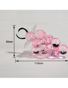 Grappe de raisin rose, 11 x 5,5 cm, souvenir élégant pour mariages, communions ou confirmations