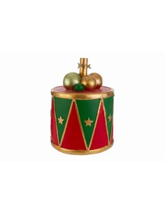 Pied de sapin de Noël tambour en résine - Support décoratif de 5,8 kg