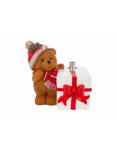 Support de sapin de Noël avec ourson et coffret cadeau - Support décoratif de 5,5 kg
