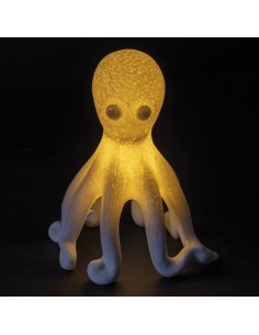 Pieuvre LED en porcelaine, 13 x 12 x 14,5 cm – Nouvelle collection de cadeaux de mariage et de décoration