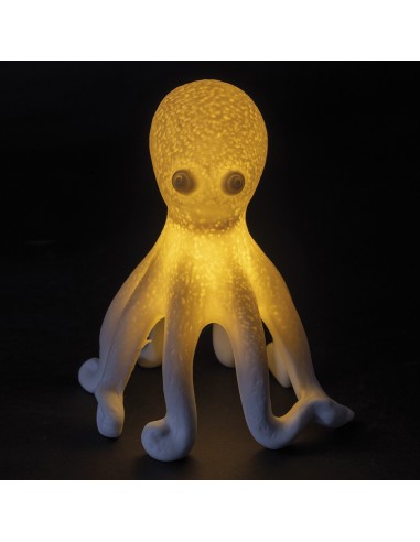Pieuvre LED en porcelaine, 13 x 12 x 14,5 cm – Nouvelle collection de cadeaux de mariage et de décoration