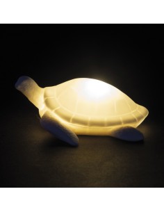 Tortue de mer LED en porcelaine, 8 cm – Petit cadeau raffiné sur le thème de la mer