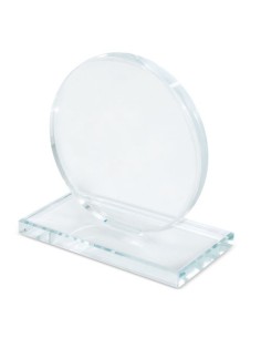 Trofeo in vetro cristallo rotondo con astuccio regalo Eleganza e qualità per ogni occasione