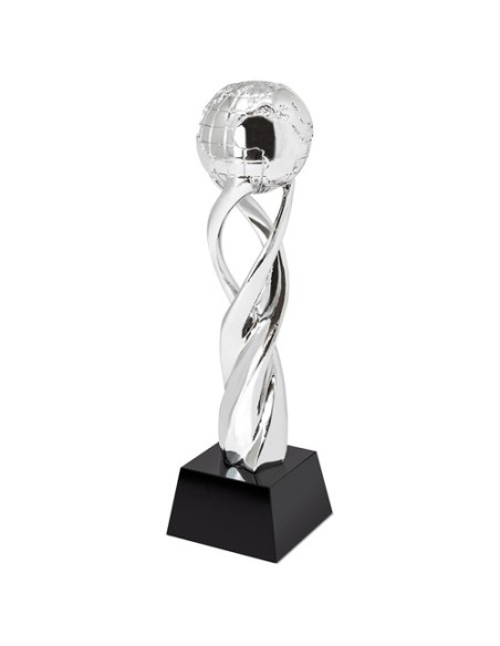 Trofeo globo terrestre in resina e vetro 27,5 cm con base nera e scatola regalo elegante Trofeo globo terrestre in resina e vetro 27,5 cm con base nera e scatola regalo elegante