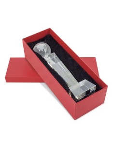 Trofeo globo in vetro cristallo con sfera terrestre 27 cm Premio elegante con scatola regalo 2