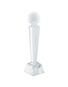 Trofeo tennis in vetro cristallo con palla scolpita 27 cm Premio sportivo con scatola regalo elegante
