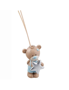 Baby Scented Teddy Bear with Silver Star – Tenderness for a Birth or Baptism