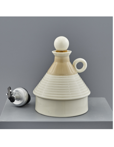 Trullo-Olivenöl-Menage aus taubenweißem Porzellan, 450 ml – Praktisches und elegantes Hochzeitsgeschenk