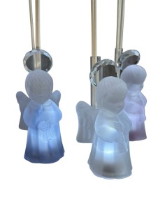 Profumatore LED Angelo in Vetro 13 cm with Cristallo Ultimi 3 Pezzi Rosa, Azzurro e Bianco 2