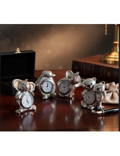 Bomboniere Orologio Animaletti in Metallo Eleganza Originalità e Utilità Koala Pinguino Elefantino Orsetti