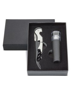 Elegant Wine Favor Set with Professional Bottle Opener and Vacuum Stopper