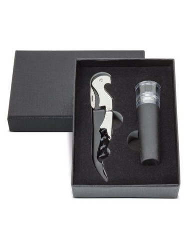 Elegant Wine Favor Set with Professional Bottle Opener and Vacuum Stopper