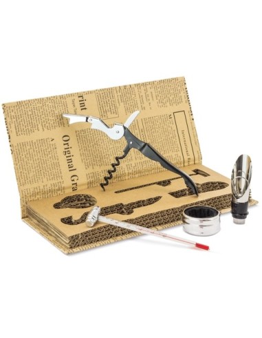 Coffret à vin vintage complet sous forme de livre - Cadeau de mariage